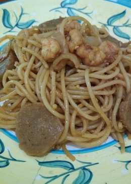 Shrimp spicy spaghetti