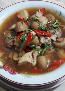 Ayam cah jamur saus tiram