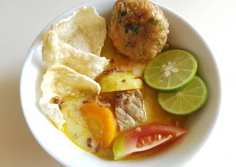 resep lengkap untuk Soto betawi