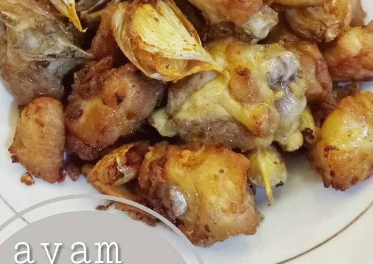 Resep Ayam goreng garlic Kiriman dari Dapur mamah Twins