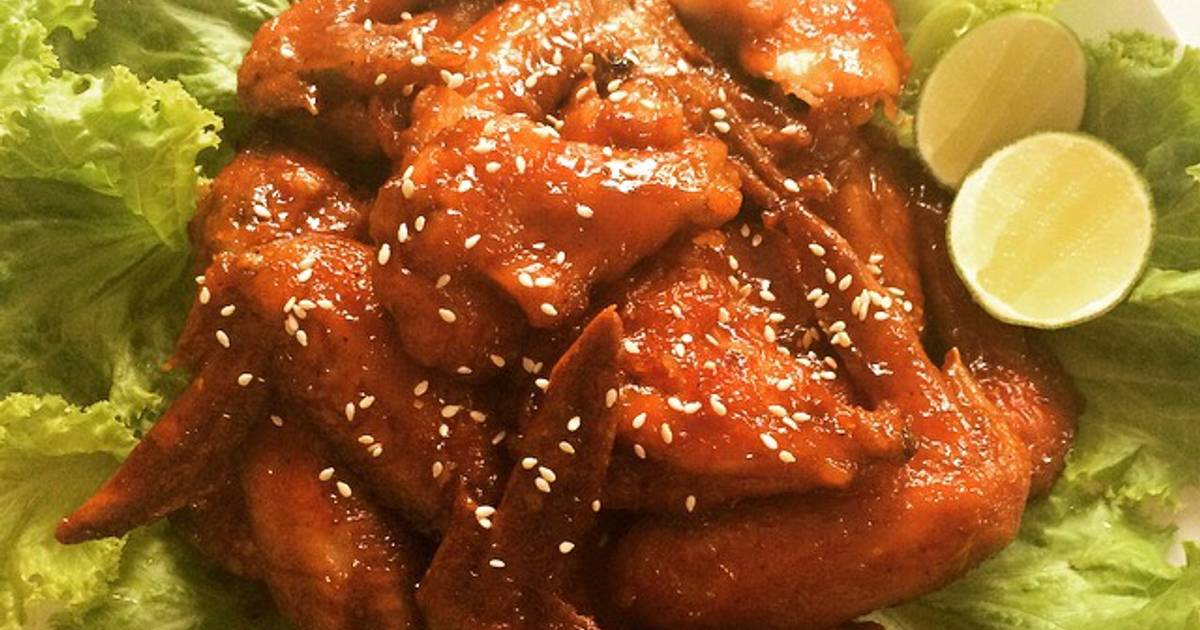 Resep Honey Bbq Chicken Wings Roasted ala Helena