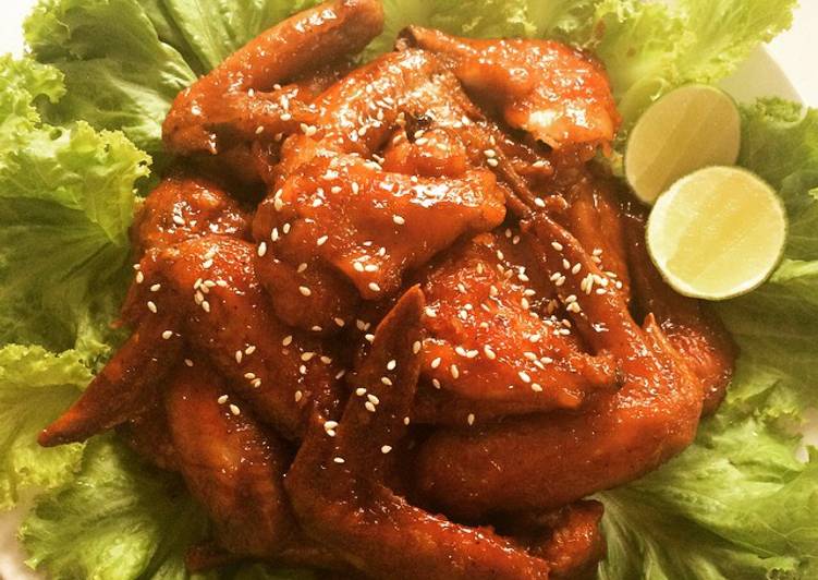 resep lengkap untuk Honey Bbq Chicken Wings Roasted