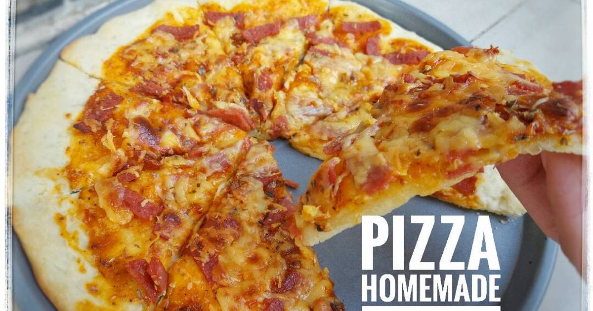 Resep Pizza Homemade (No Mixer/No Ulen) by Melz Kitchen