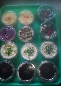 Jar cake (green tea, nutella, blackforest, blueberry, oreo)