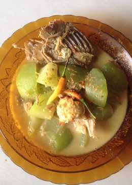 Lodeh ikan asin kakap merah with seafood