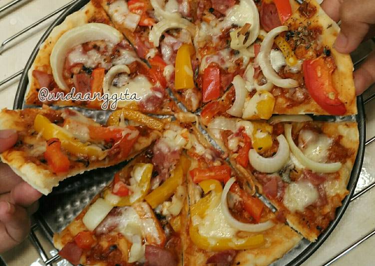Resep Thin Crust Pizza Kiriman dari Unda Anggita