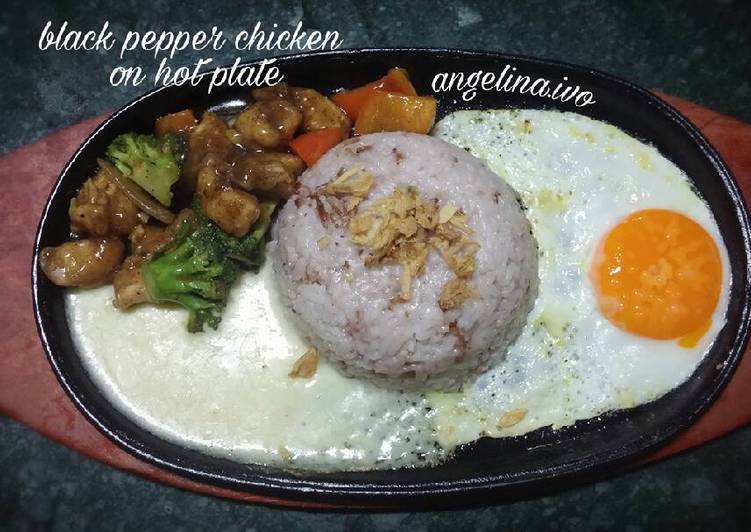 resep makanan Hot plate ayam lada hitam
