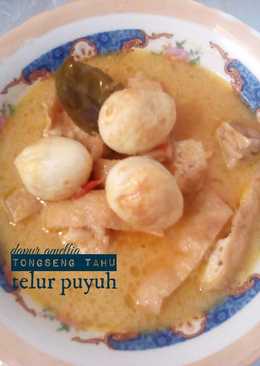 Tongseng tahu telur puyuh