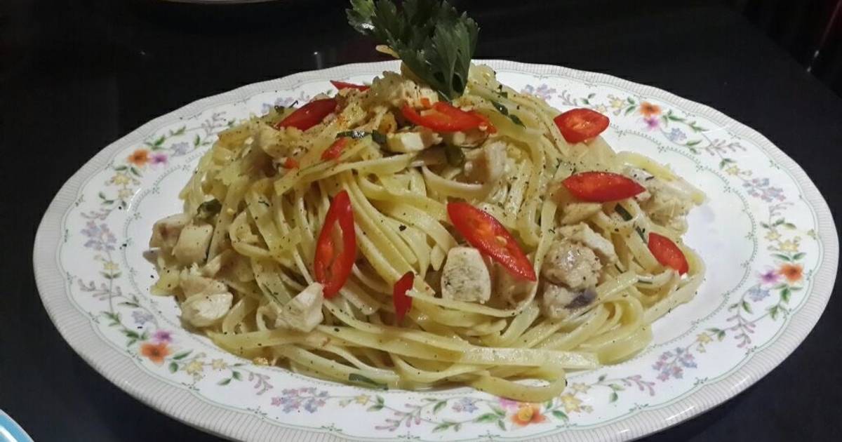 Resep Chicken aglio olio ala Arumaisha