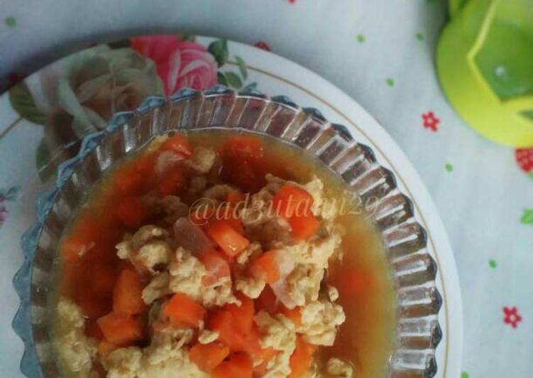 resep masakan Wortel Kuah telur (Balita 1y+)