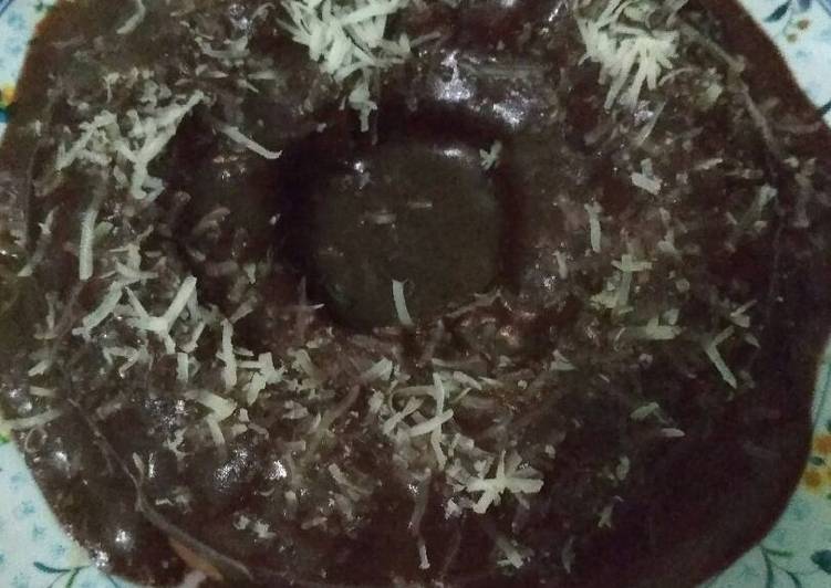 gambar untuk resep makanan Brownis kukus vla coklat