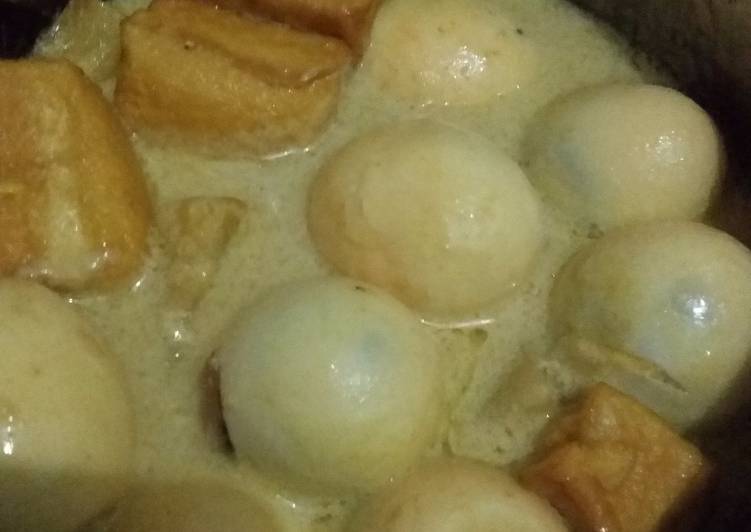 resep masakan Telur Tahu Kentang Masak Santan