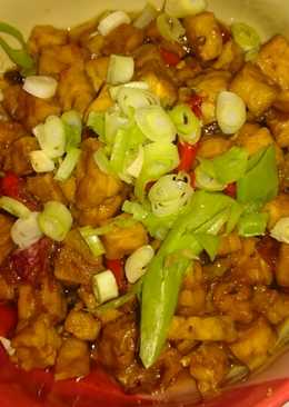 Tempe ayam dadu