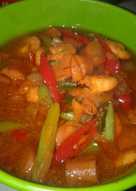 Udang sosis saos asam manis pedas