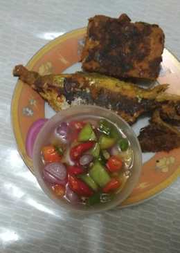 Kembung bakar bumbu padang dgn sambal dabu2