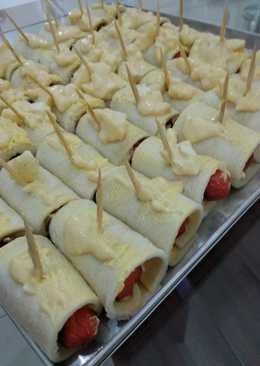 Roti Gulung Sosis Egg Mayo