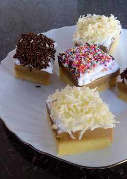 Kue lapis kukus mocca keju