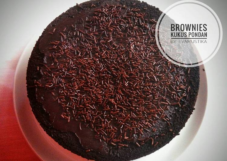 resep masakan Brownies Kukus Pondan