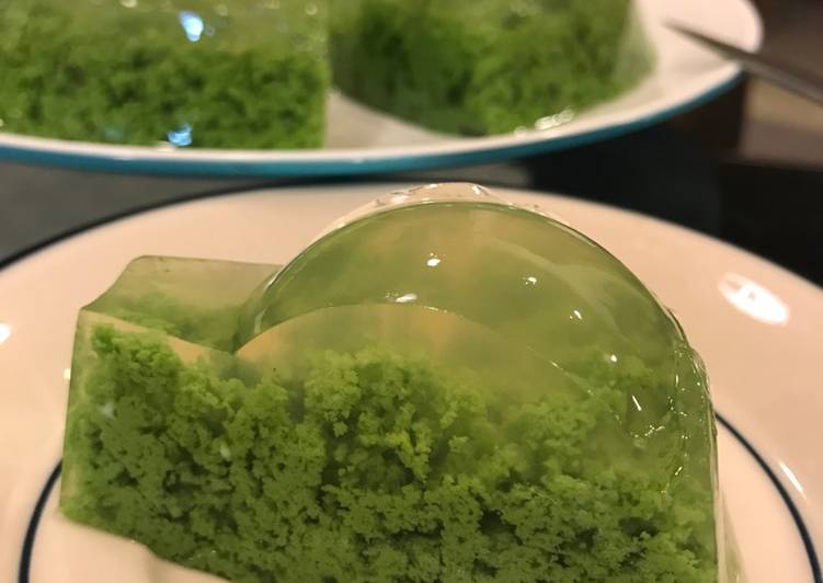 gambar untuk resep makanan Puding Lumut daun Suji dan Pandan