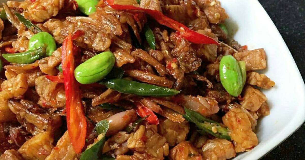 Resep Tumis  tempe  petai pedas oleh nsweetangel pawon Cookpad