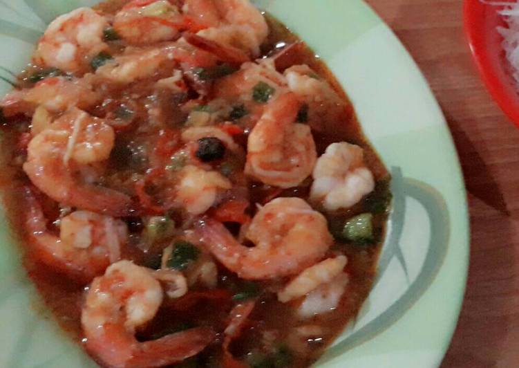 Resep Udang saos padang - BundaNAF