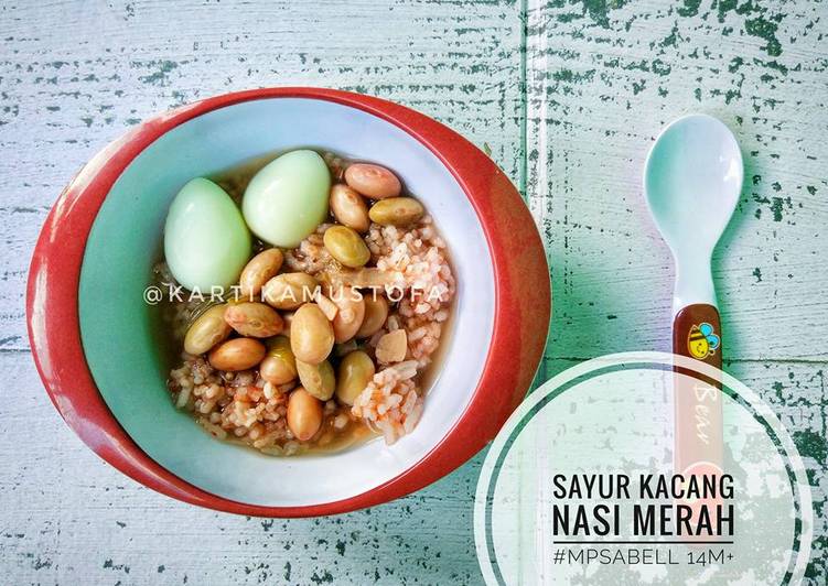 resep Sayur kacang nasi merah - MPASI 14 bulan - 4 bintang