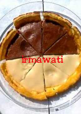 Pie Susu Teflon,Vla Coklat dan Putih