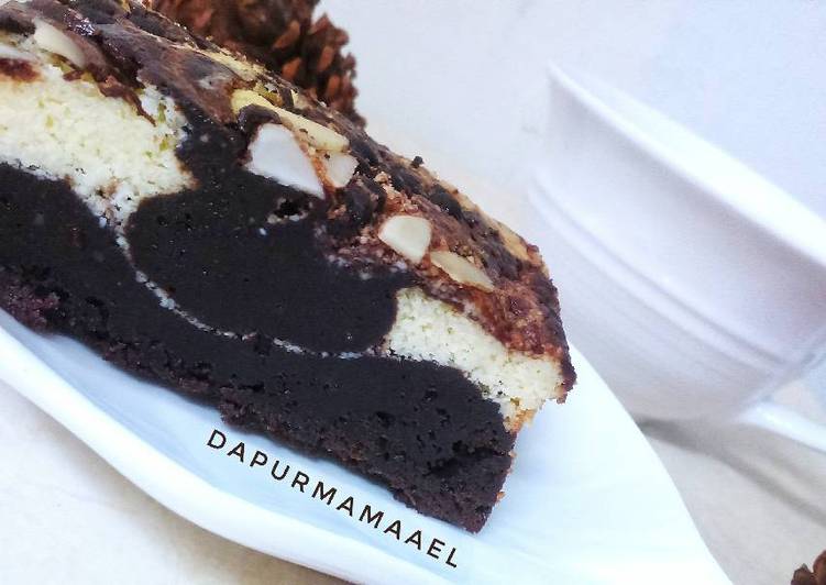 bahan dan cara membuat Cheese cake brownies