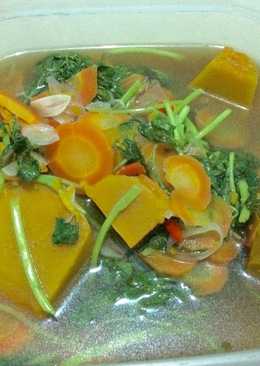 Sayur bayam labu wortel ala anak kos