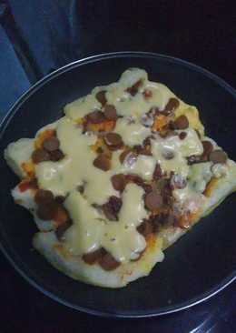 Pizza Roti Tawar Teflon (Beef Bread Melt Pizza)