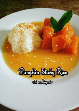 Pumpkin Sticky Rice [ Nasi Ketan Labu Kuning ]