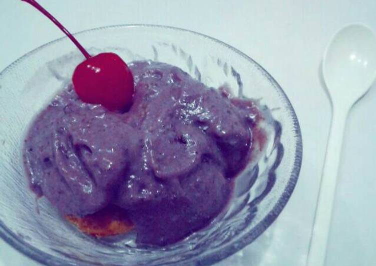 resep Ice Cream Ubi ungu 3 bahan