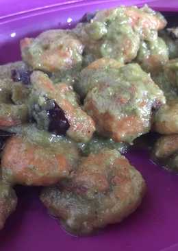 Udang tepung terong santan sambal ijo