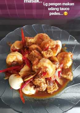 Taoco udang tumis tempe telor puyuh