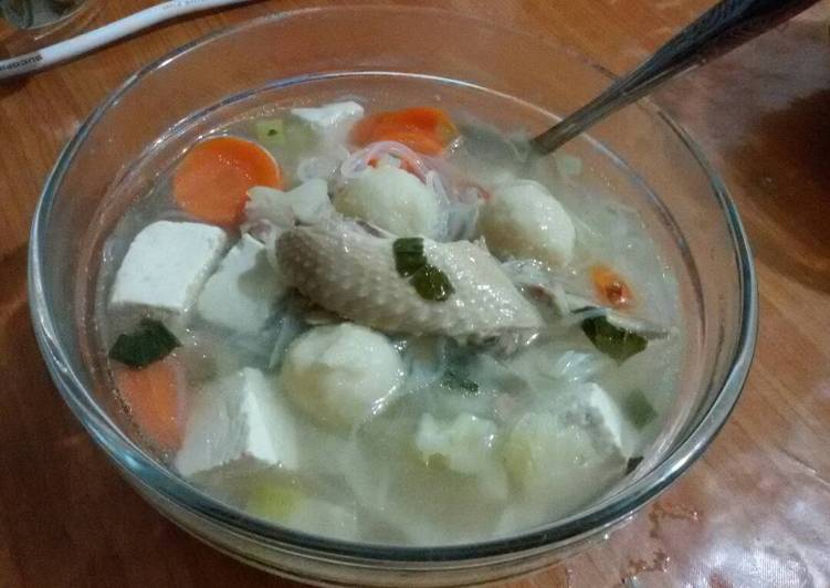 gambar untuk resep makanan Sup Ayam Pentol Tahu No MSG