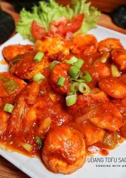 Udang tofu saos padang
