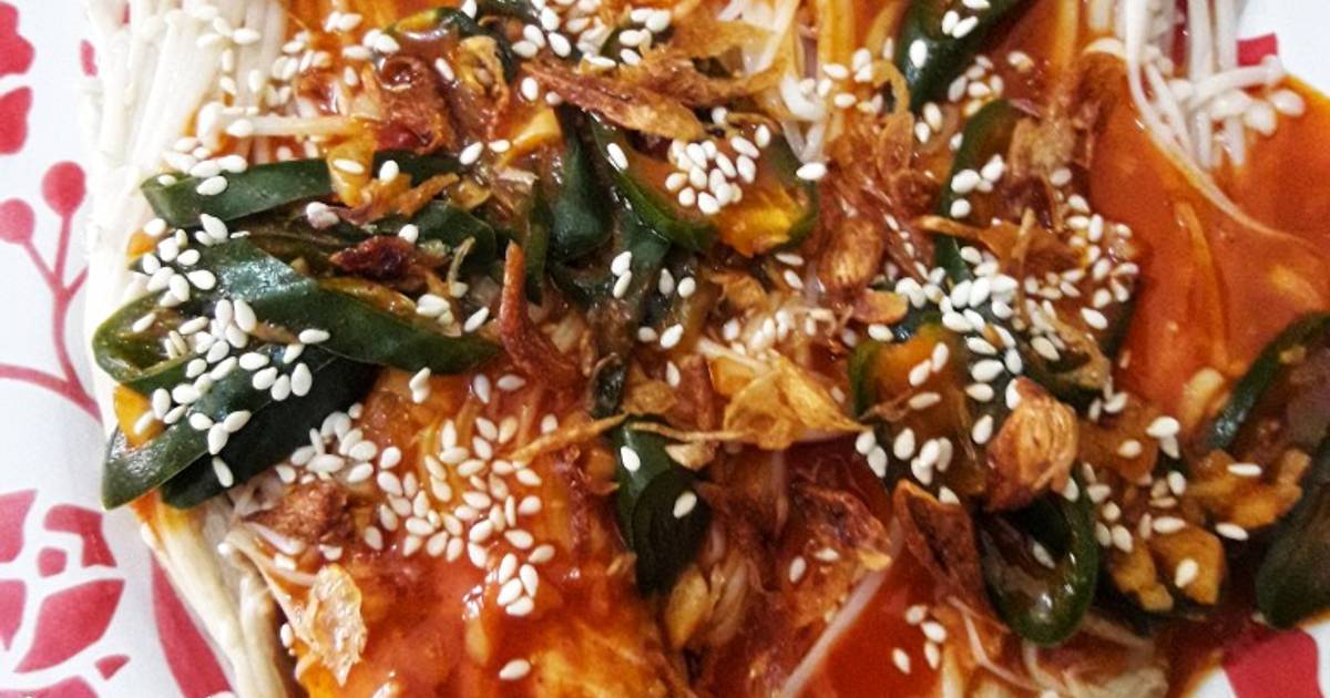 810 resep jamur enoki masak pedas enak dan sederhana - Cookpad