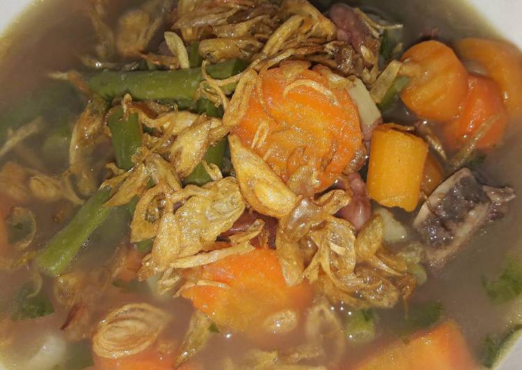 resep Soup iga kacang merah...