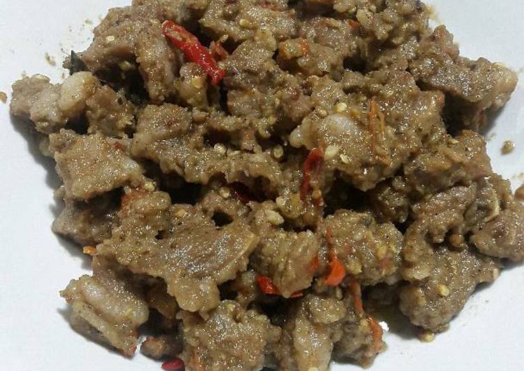 bahan dan cara membuat Sate Daging Sapi Goreng #Keto