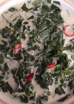 Sayur daun singkong - teri