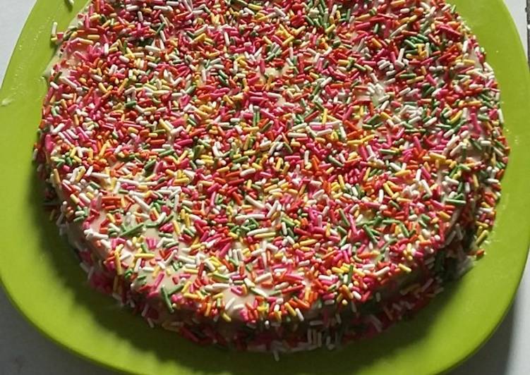 cara membuat Rainbow Cake Kukus