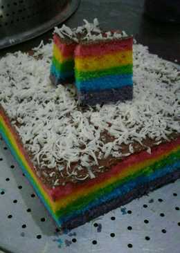 Rainbow cake no mixer