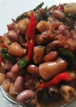 Cumi asin vs kacang merah