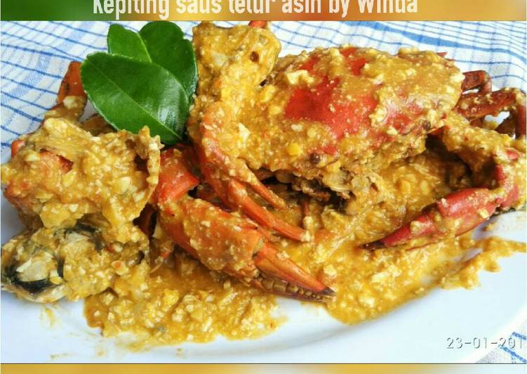 resep makanan Kepiting saus telur asin alamanda