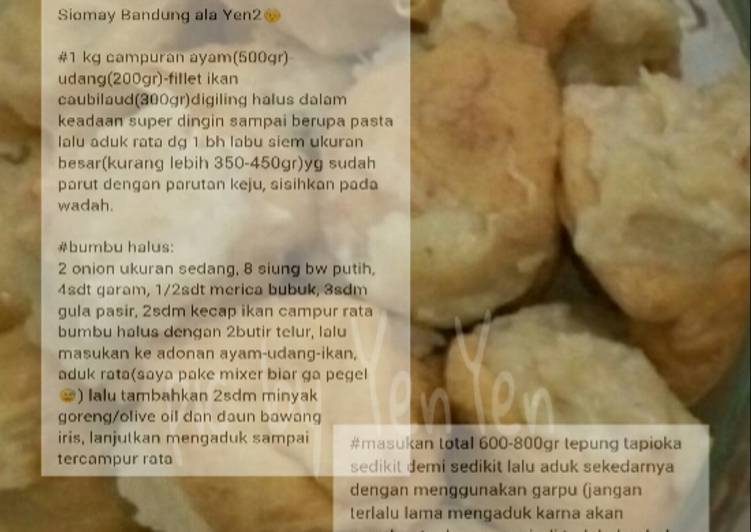 Resep Siomay bandung Kiriman dari ummu nayla