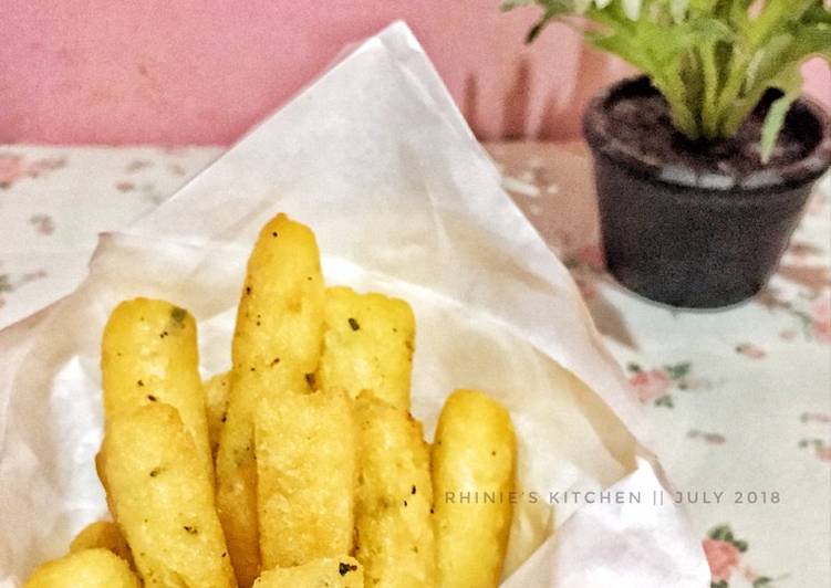 bahan dan cara membuat Potato cheese stick