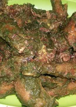 Ayam keprek lombok hijau
