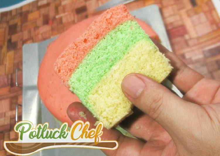 resep masakan Bolu Kukus Pelangi