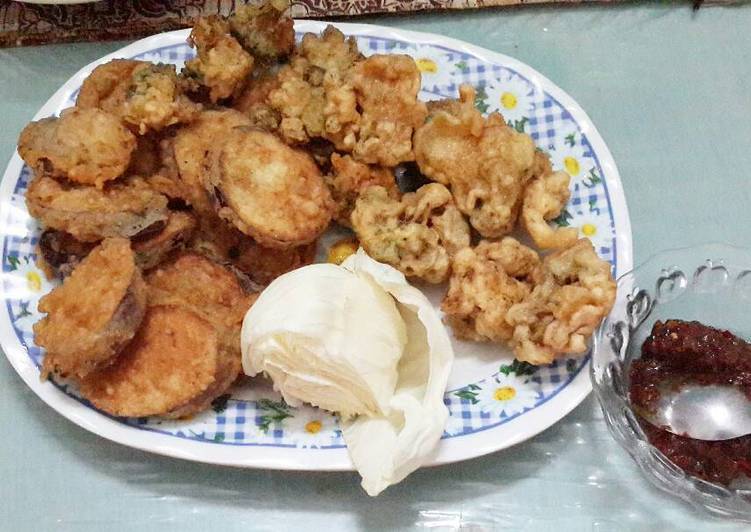 resep makanan Sayur goreng tepung plus sambel petis