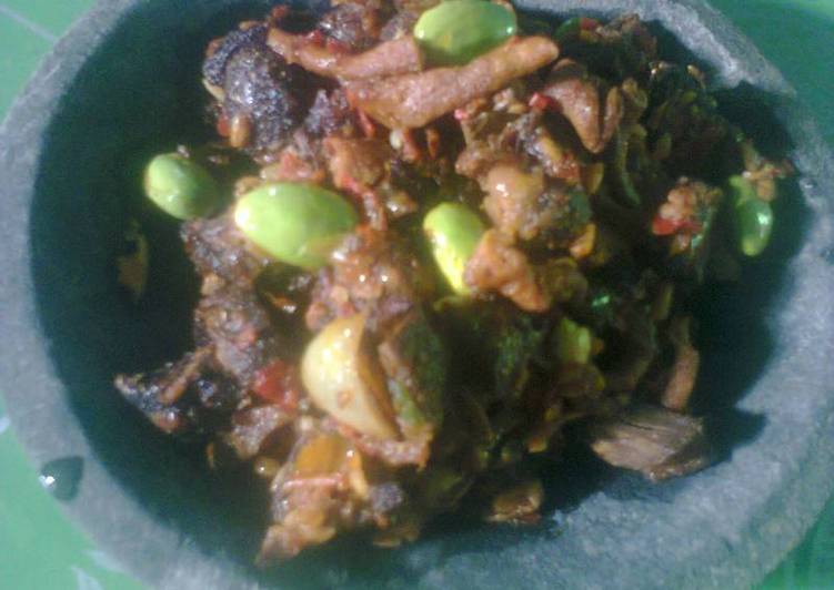 resep Sambal ati bonus pete